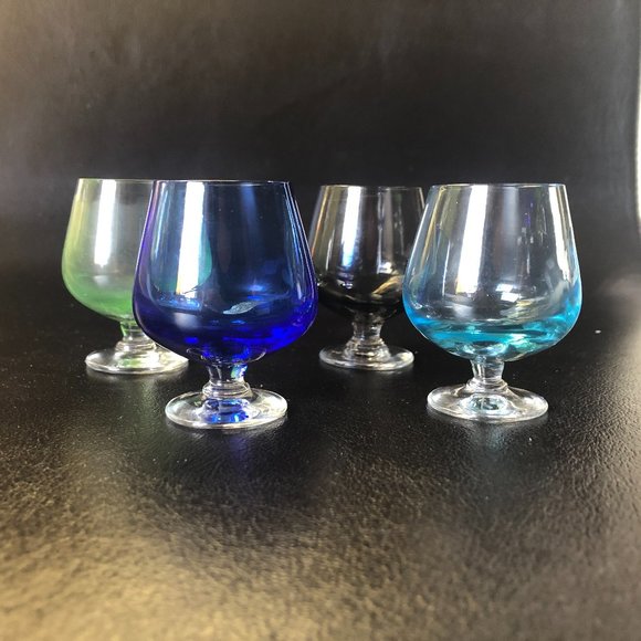 Vintage Dining Vintage 8s Set Of 3 Multi Coloured Mini Brandy